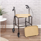 Aidapt VR164B Strolley Trolley Height Adjustable Mobility Aid with Brakes and Removable Trays for Kitchen Meal and Drink Transfer - Damaged Box