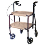 Aidapt VR164B Strolley Trolley Height Adjustable Mobility Aid with Brakes and Removable Trays for Kitchen Meal and Drink Transfer - Damaged Box