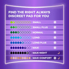 Always Discreet Maxi Comfort Incontinence Pads Level 9 Absorbency 48 Pack Extra Secure Bladder Weakness Towels for Women with Odour Lock - Damaged Box