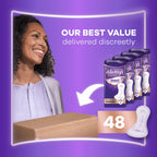 Always Discreet Maxi Comfort Incontinence Pads Level 9 Absorbency 48 Pack Extra Secure Bladder Weakness Towels for Women with Odour Lock - Damaged Box