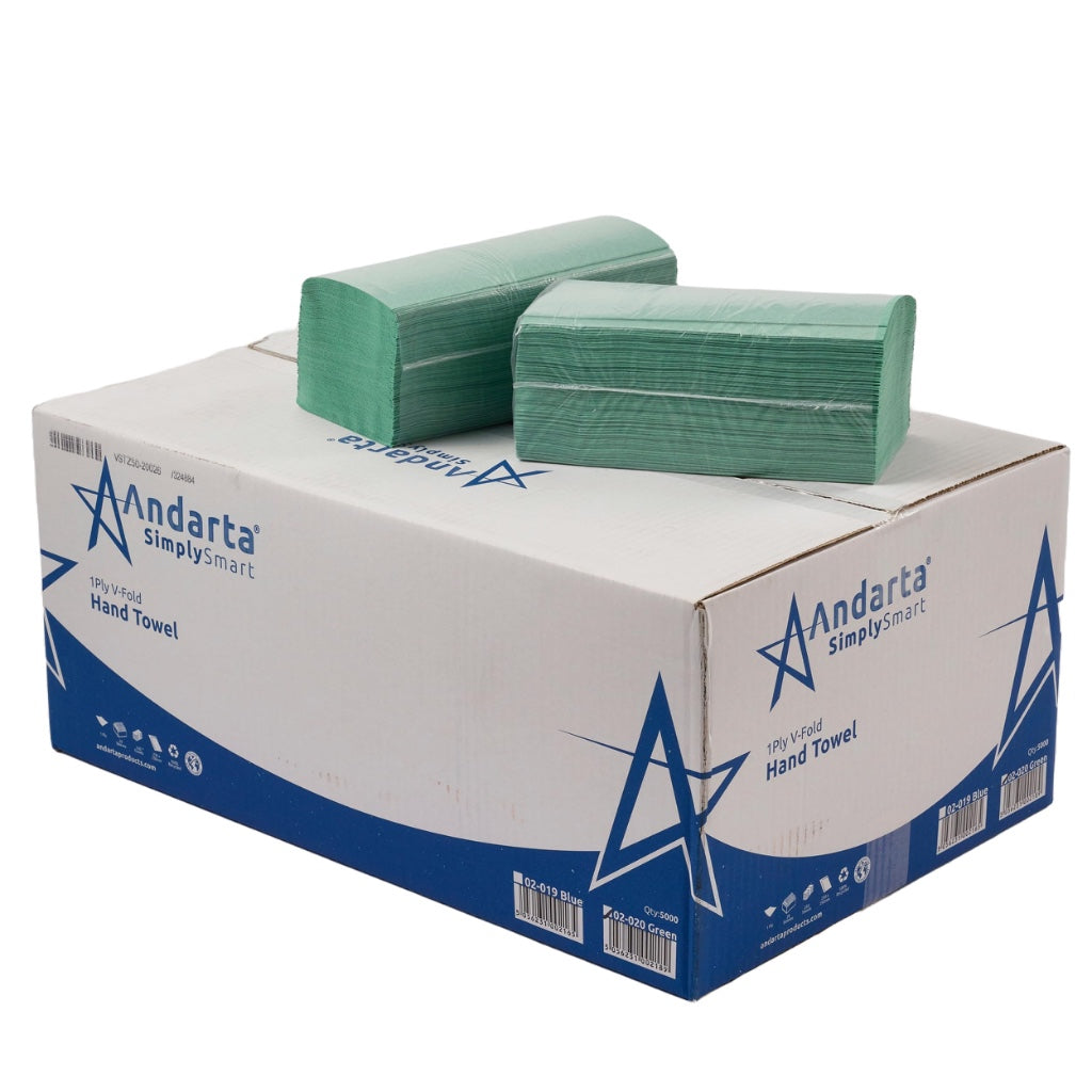 1 Ply V Fold Hand Towels Bulk Pack 5000 Disposable Paper Towels Interfold Dispensers 20 Packs 250 Sheets Damaged Box