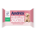 Andrex Fresh and Sensitive Hygiene Wipes 12 Pack - Flushable Moist Toilet Tissue - Hypoallergenic Fragrance Free Wet Wipes - 360 Sheets