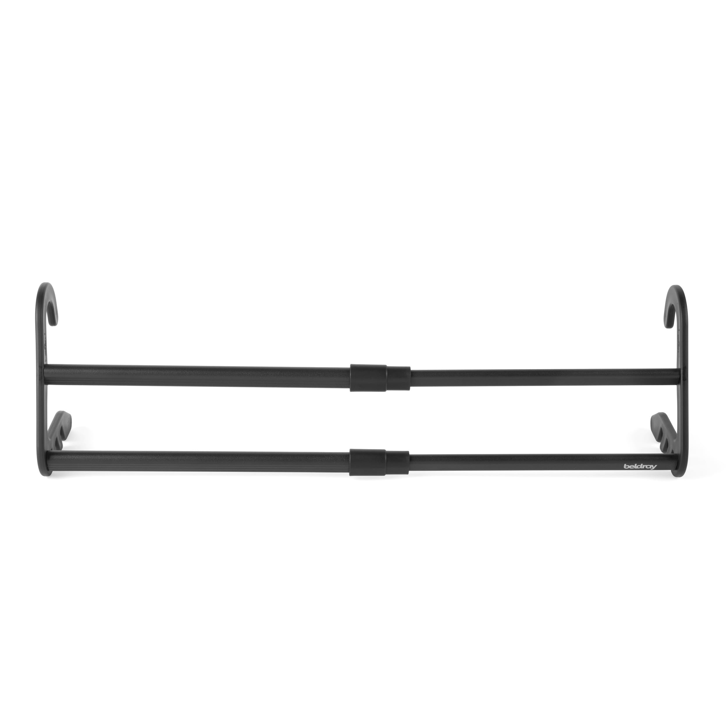 Beldray Over Radiator Airer Pack of 2 Extendable Clothes Drying Racks with Sock Clips White and Grey 46cm Laundry Rail for Towels and Linen - Damaged Box