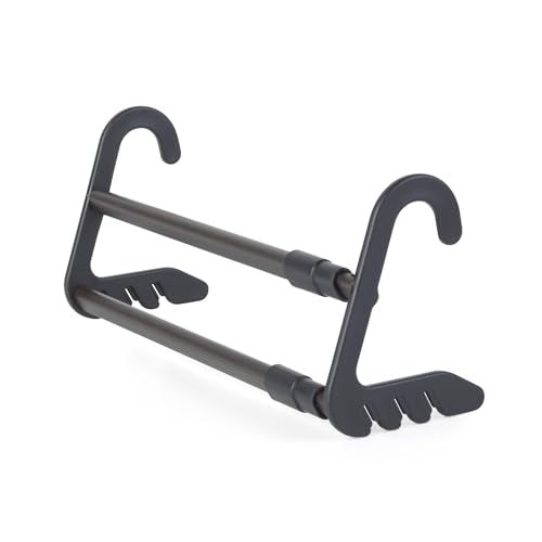 Beldray Over Radiator Airer Pack of 2 Extendable Clothes Drying Racks with Sock Clips White and Grey 46cm Laundry Rail for Towels and Linen - Damaged Box