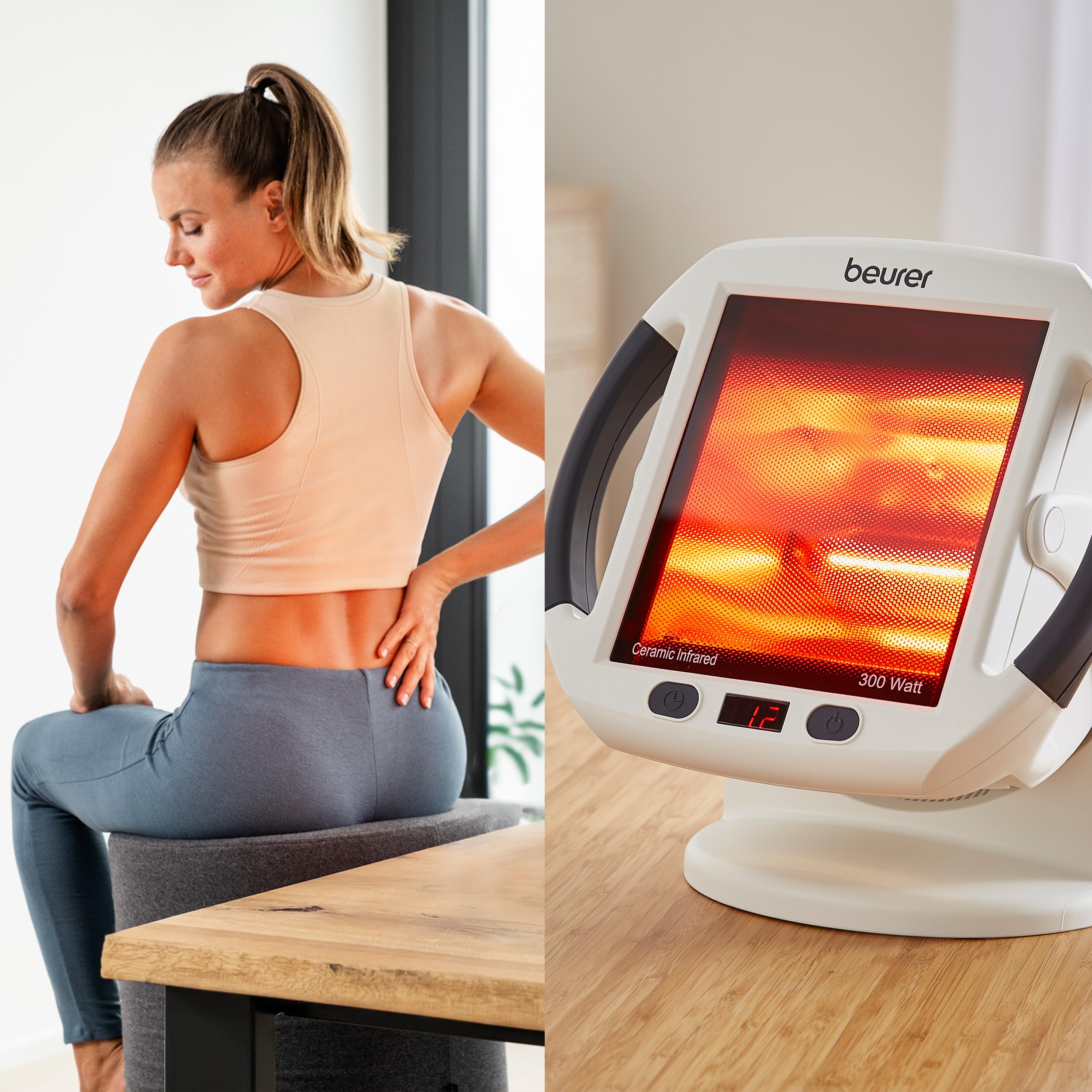 Beurer IL50 Infrared Heat Lamp 300W Medical Device for Muscle Pain Relief and Cold Treatment with UV Blocker and Adjustable Timer - Very Good