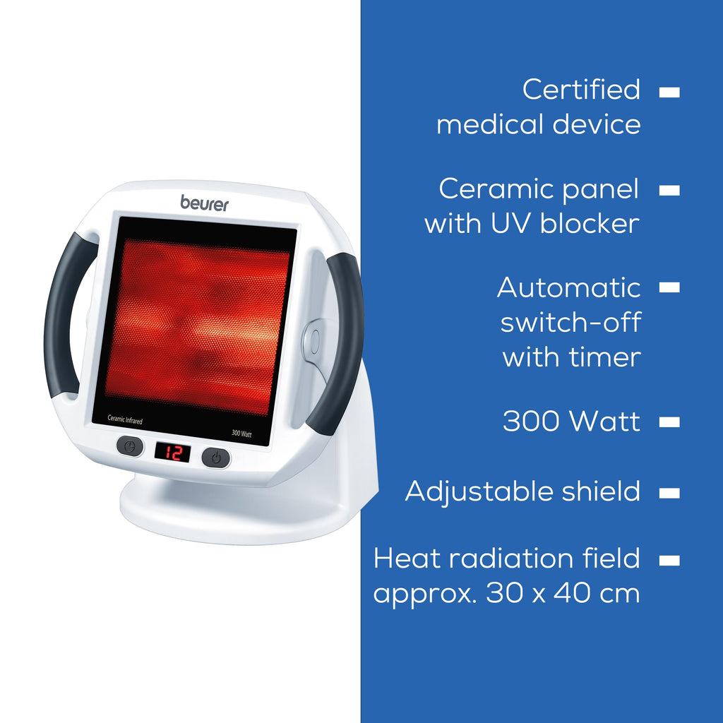 Beurer IL50 Infrared Heat Lamp 300W Medical Device for Muscle Pain Relief and Cold Treatment with UV Blocker and Adjustable Timer - Very Good