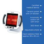 Beurer IL50 Infrared Heat Lamp 300W Medical Device for Muscle Pain Relief and Cold Treatment with UV Blocker and Adjustable Timer - Very Good