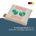 Beurer MG 139 Massage Pillow with Heat Function Wireless Shiatsu Cushion 40 x 40 cm Recycled Material Machine Washable Cover Beige - Like New