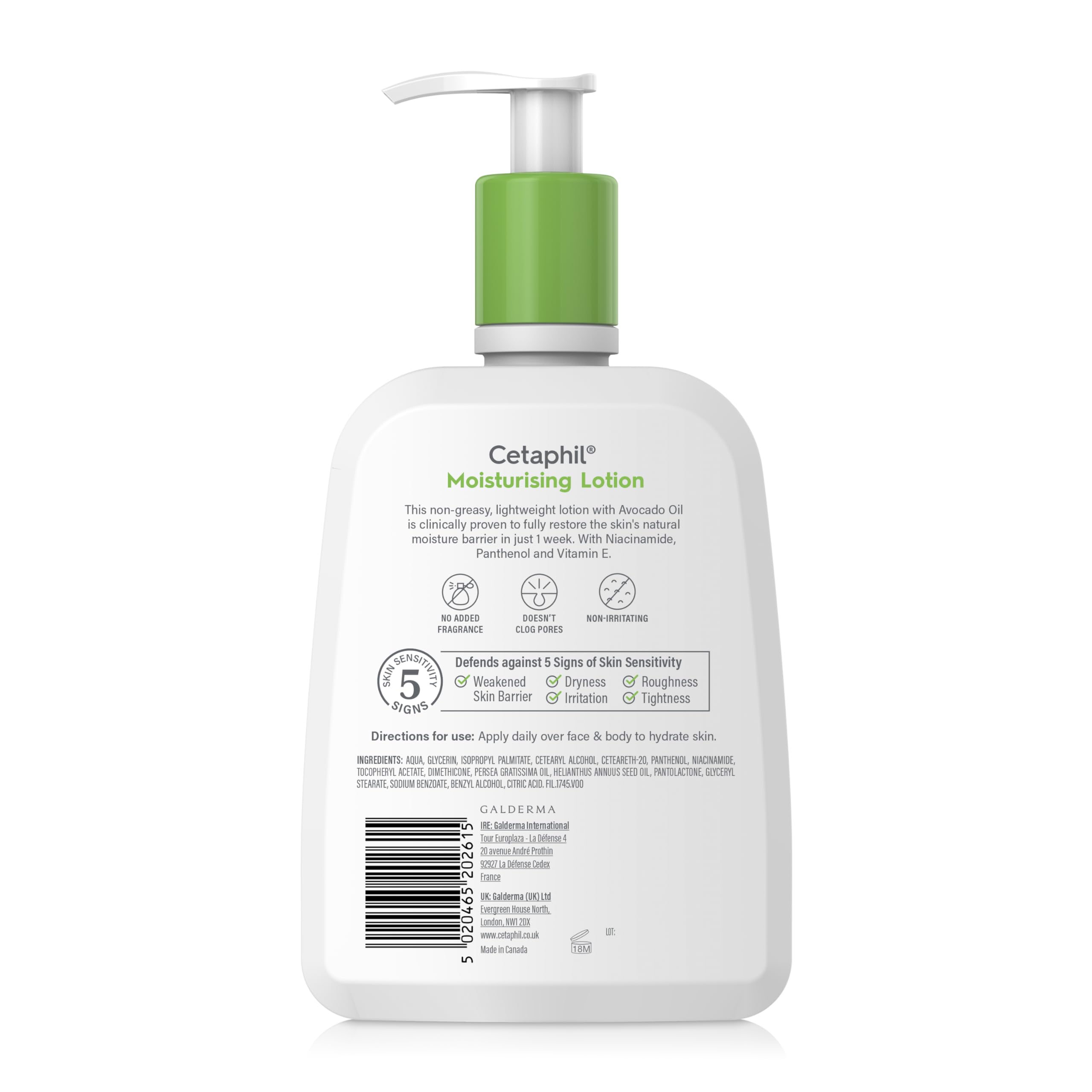 Cetaphil Face & Body Moisturiser, 473ml, Moisturising Lotion For Normal To Dry, Sensitive Skin, With Niacinamide & Vitamin E, Packaging May Vary - BBE 05/2028