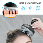 Comfier Electric Scalp Massager Waterproof Handheld Head Scratcher for Hair Growth Stress Relief and Portable Pet Massage Device White - Like New