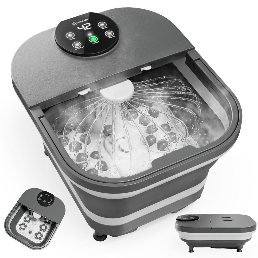 Comfier Electric Foot Spa Massager with Heat and Automatic Rolling Massage 180 Degree Water Spray LED Display Pedicure Bath Tub Home Spa - Like New