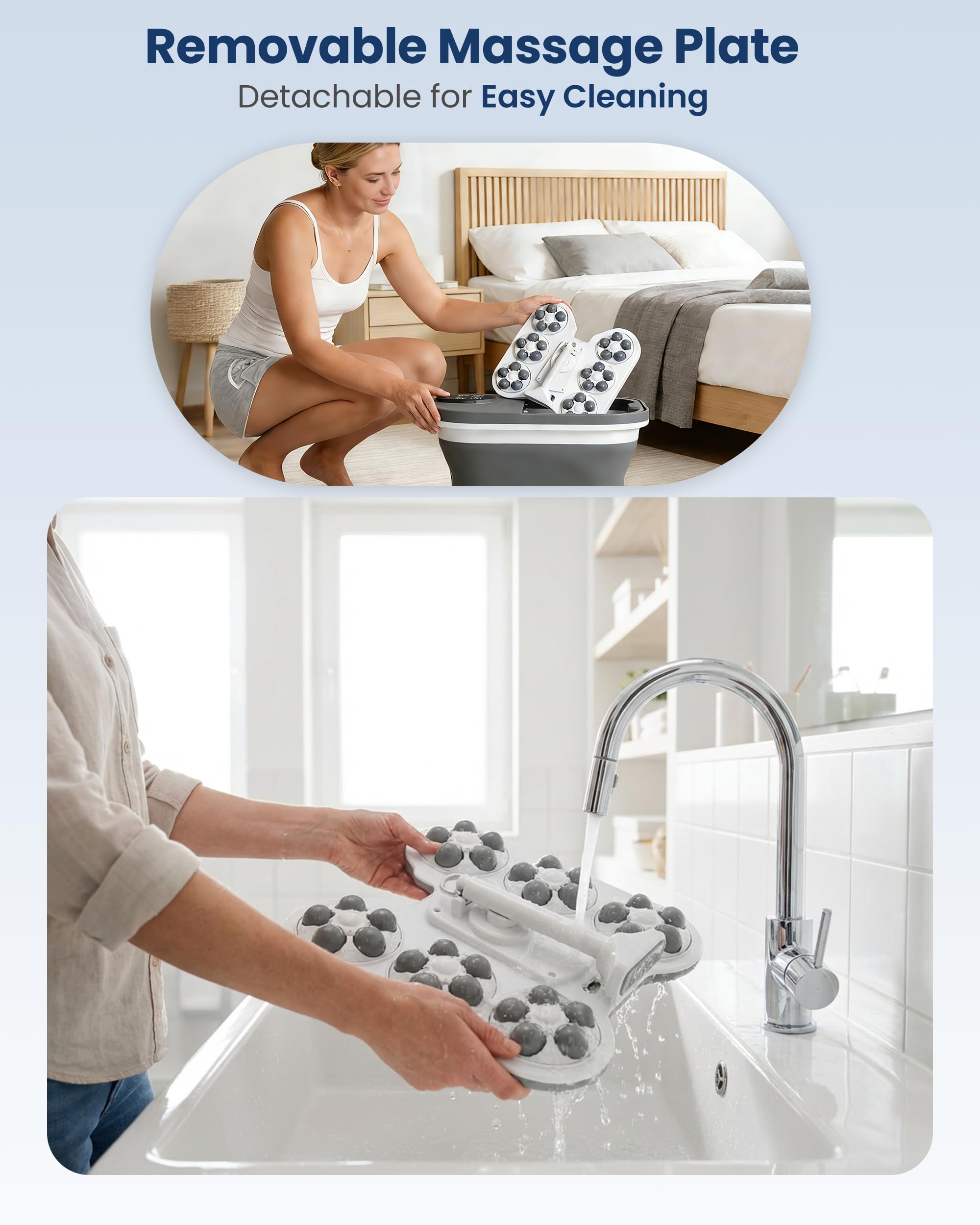 Comfier Electric Foot Spa Massager with Heat and Automatic Rolling Massage 180 Degree Water Spray LED Display Pedicure Bath Tub Home Spa - Like New