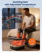Comfier Electric Foot Spa Massager with Heat and Automatic Rolling Massage 180 Degree Water Spray LED Display Pedicure Bath Tub Home Spa - Like New