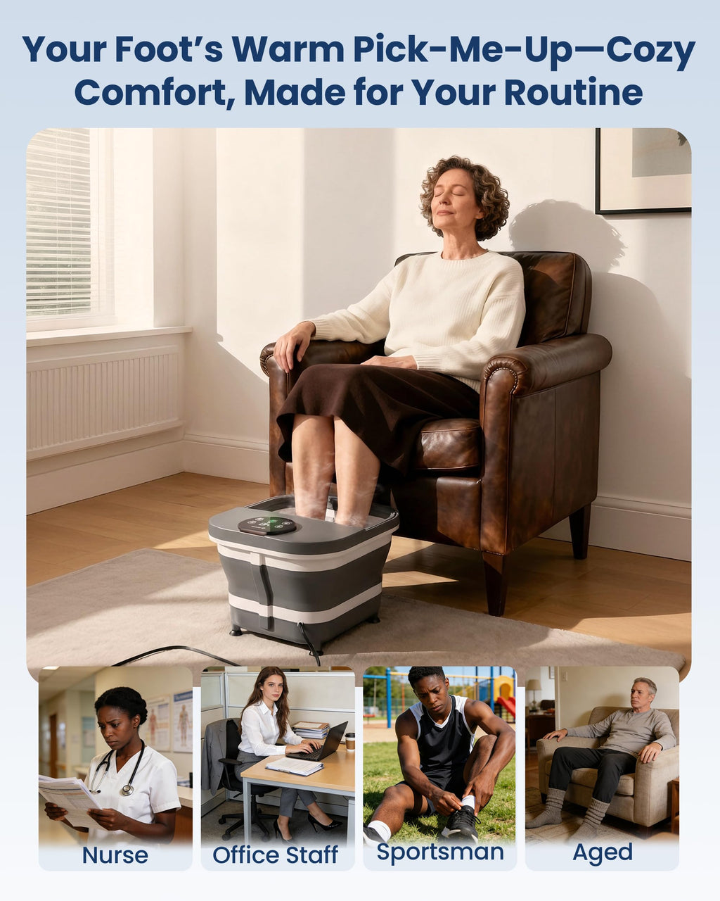 Comfier Electric Foot Spa Massager with Heat and Automatic Rolling Massage 180 Degree Water Spray LED Display Pedicure Bath Tub Home Spa - Like New