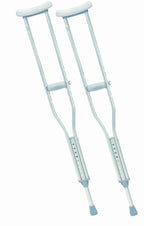 Drive Devilbiss Aluminium Underarm Crutches Adult Size 114cm to 134cm Adjustable Height Lightweight Walking Aids Pair - Like New