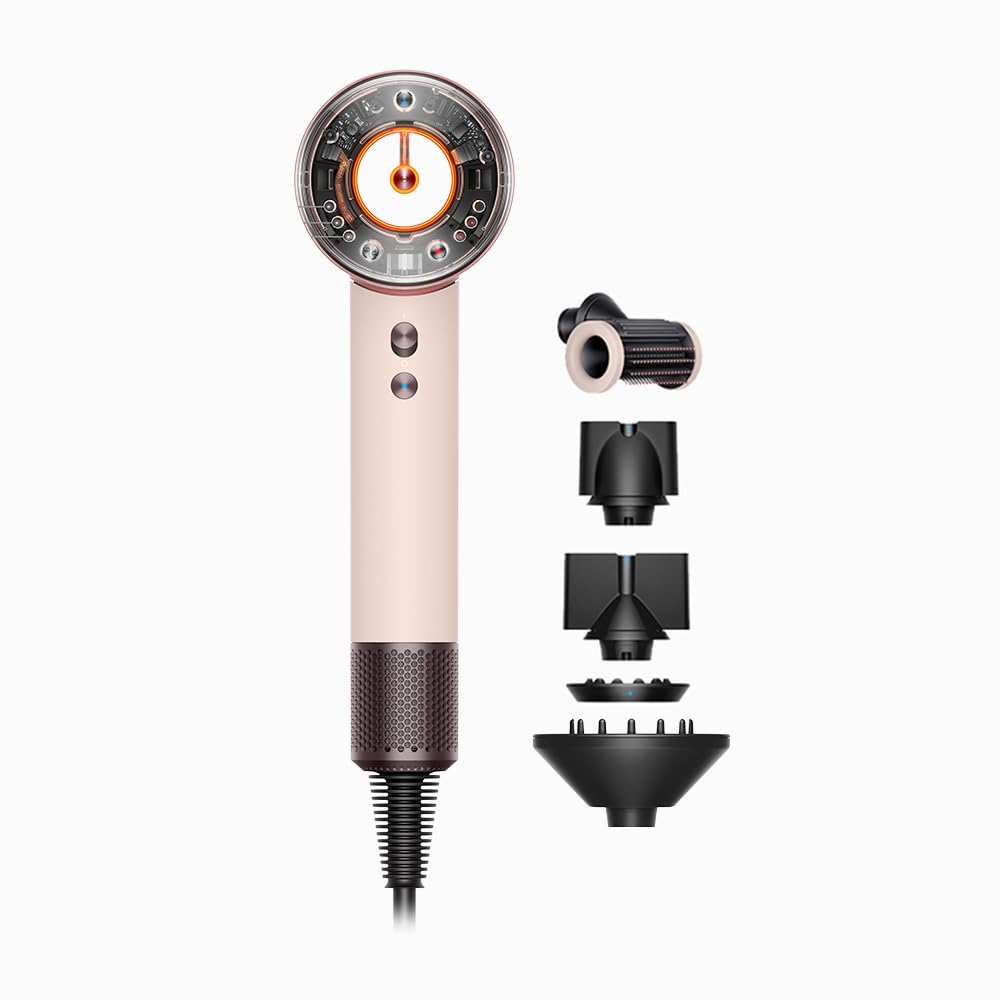 Dyson Supersonic Nural Hair Dryer Vinca Blue and Topaz Intelligent Sensors Scalp Protect Mode Professional Ionic Blow Dryer with Attachments - Damaged Box