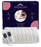 Dreamland Cosy Dreamer Electric Underblanket King Size Italian Cotton Heated Mattress Protector with Intelliheat 6 Settings and Auto Shut