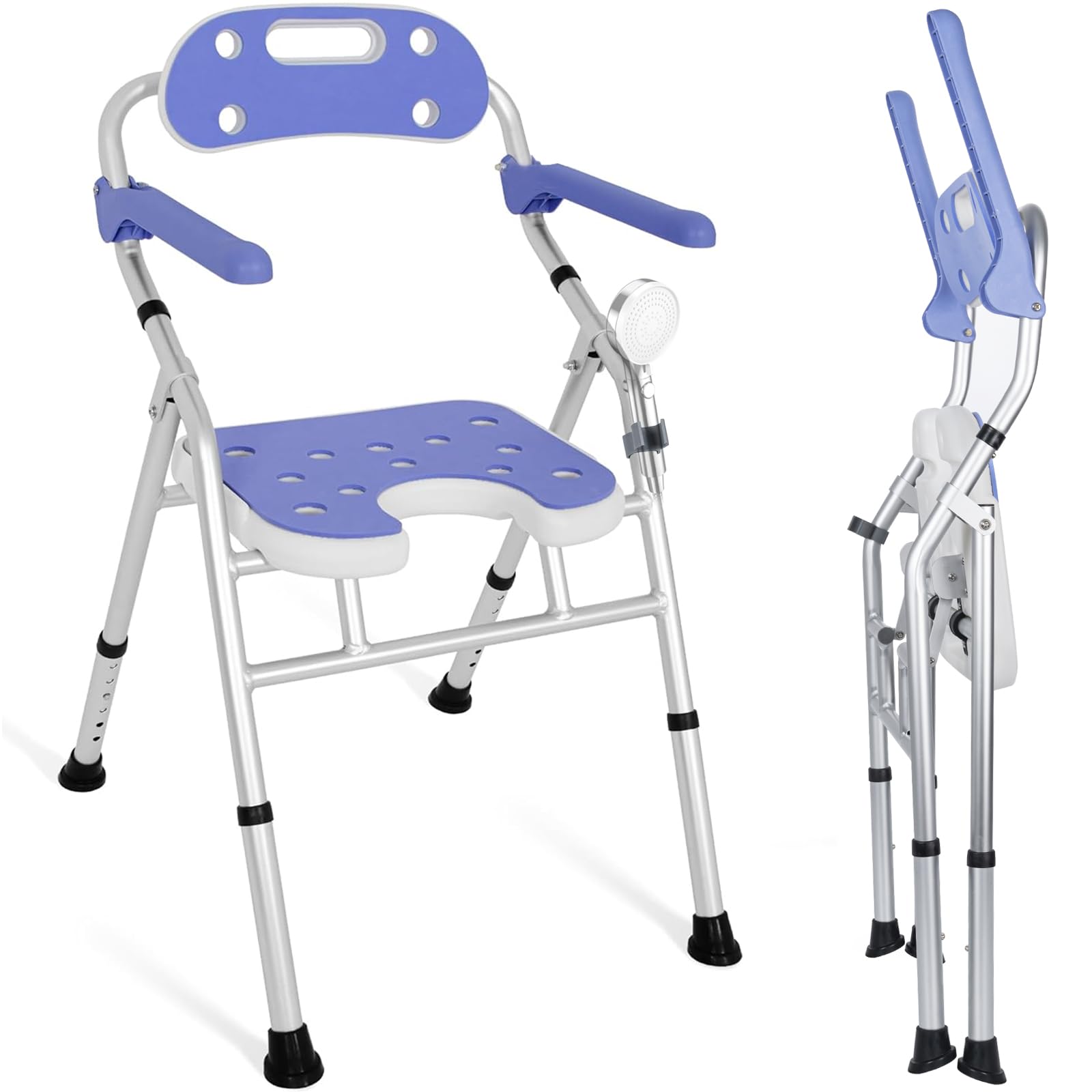Drive DeVilbiss Folding Bath and Shower Bench with Backrest Height Adjustable Medical Safety Seat for Elderly and Disabled White B009DZPN6Y - Like New