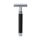 Edwin Jagger DE86 Classic Double Edge Safety Razor Imitation Ebony Black Handle Eco-Friendly Reusable Shaving Razor for Men and Women - Like New