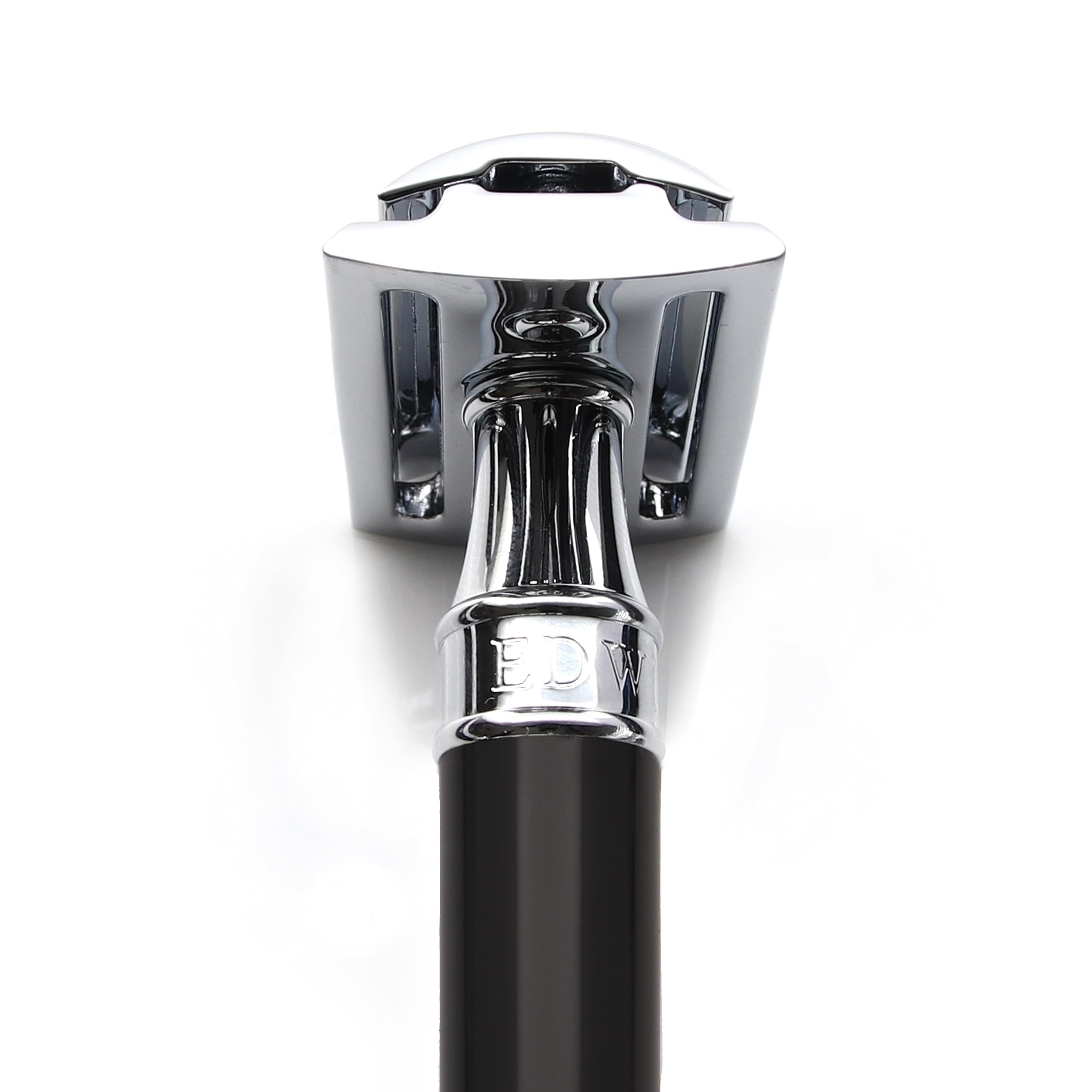 Edwin Jagger DE86 Classic Double Edge Safety Razor Imitation Ebony Black Handle Eco-Friendly Reusable Shaving Razor for Men and Women - Like New