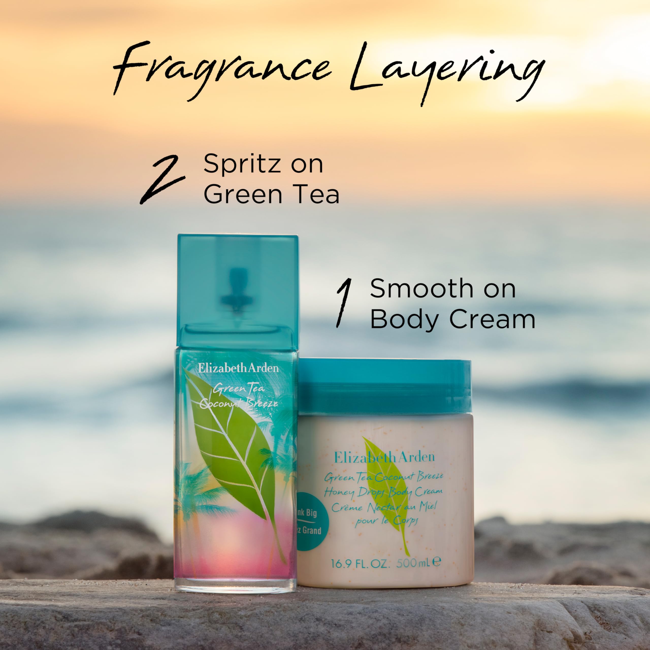 Elizabeth Arden Green Tea Coconut Breeze Eau de Toilette Spray (100ml) Citrus, Floral & Fruity Fragrance, Luxury Perfume for Women - Damaged Box