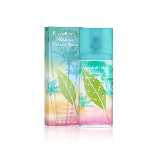 Elizabeth Arden Green Tea Coconut Breeze Eau de Toilette Spray (100ml) Citrus, Floral & Fruity Fragrance, Luxury Perfume for Women - Damaged Box