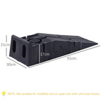 Durhand Car Ramps 2.5 Ton Capacity Heavy Duty Motorhome Levelling Ramps Portable Plastic Vehicle Lift for Garage and Workshop Black 2 Pack - Damaged Box