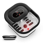 Comfier Foot Spa Massager with Heat Bubbles and Vibration, Heated Foot Bath with Temperature Control, Pedicure Pumice Stone, Black - Damaged Box
