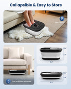 Comfier Foot Spa Massager with Heat Bubbles and Vibration, Heated Foot Bath with Temperature Control, Pedicure Pumice Stone, Black - Damaged Box