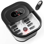 Comfier Foot Spa Massager with Heat Bubbles and Vibration, Heated Foot Bath with Temperature Control, Pedicure Pumice Stone, Black - Damaged Box