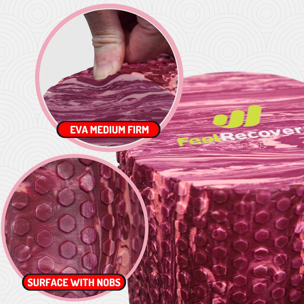Foam Roller Muscle Massage EVA Foam Roller 45x15cm Medium Density for Yoga Pilates Physical Therapy and Back Pain Relief Recovery Roller - Damaged Box