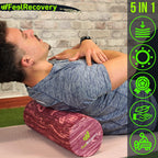 Foam Roller Muscle Massage EVA Foam Roller 45x15cm Medium Density for Yoga Pilates Physical Therapy and Back Pain Relief Recovery Roller - Damaged Box