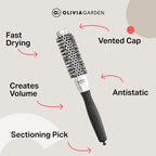 Essential Blowout Classic - Silver - 25 - Fast Drying, Anti-Static, Volume on Short to Medium Hair