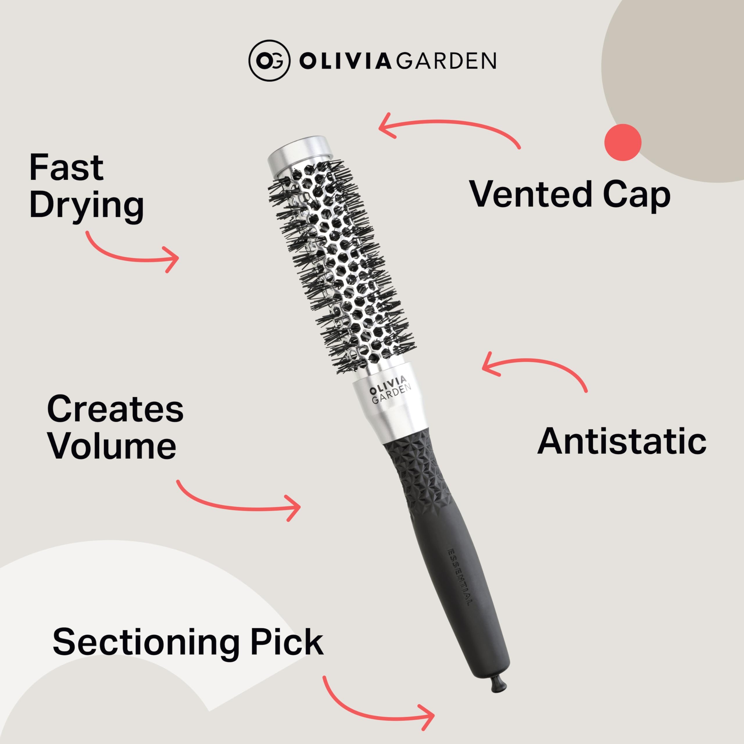 Essential Blowout Classic - Silver - 25 - Fast Drying, Anti-Static, Volume on Short to Medium Hair