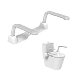 Heuffe Toilet Safety Rails Folding Support Frame Heavy Duty Grab Bars with Arms for Elderly and Disabled Adjustable Height Bathroom Aid