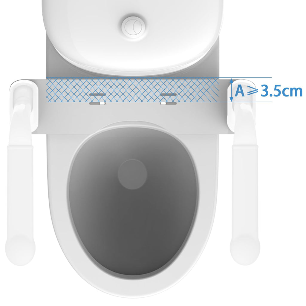 Heuffe Toilet Safety Rails Folding Support Frame Heavy Duty Grab Bars with Arms for Elderly and Disabled Adjustable Height Bathroom Aid