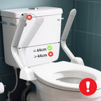 Heuffe Toilet Safety Rails Folding Support Frame Heavy Duty Grab Bars with Arms for Elderly and Disabled Adjustable Height Bathroom Aid