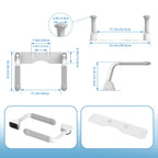 Heuffe Toilet Safety Rails Folding Support Frame Heavy Duty Grab Bars with Arms for Elderly and Disabled Adjustable Height Bathroom Aid