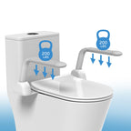 Heuffe Toilet Safety Rails Folding Support Frame Heavy Duty Grab Bars with Arms for Elderly and Disabled Adjustable Height Bathroom Aid