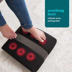 HoMedics Shiatsu Foot Massager with Heat Deep Kneading Deluxe Heated Machine 6 Rotating Nodes 18 Heads Toe Touch Control White B00354VH5U - Damaged Box