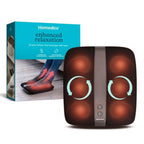 HoMedics Shiatsu Foot Massager with Heat Deep Kneading Deluxe Heated Machine 6 Rotating Nodes 18 Heads Toe Touch Control White B00354VH5U - Damaged Box