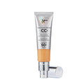IT Cosmetics CC+ Cream SPF 50+ Full-Coverage CC Foundation, Hydrating Skincare, With Hyaluronic Acid, Niacinamide & Vitamin E for a Radiant Finish, Your Skin But Better, Shade: Tan Warm, 32ml