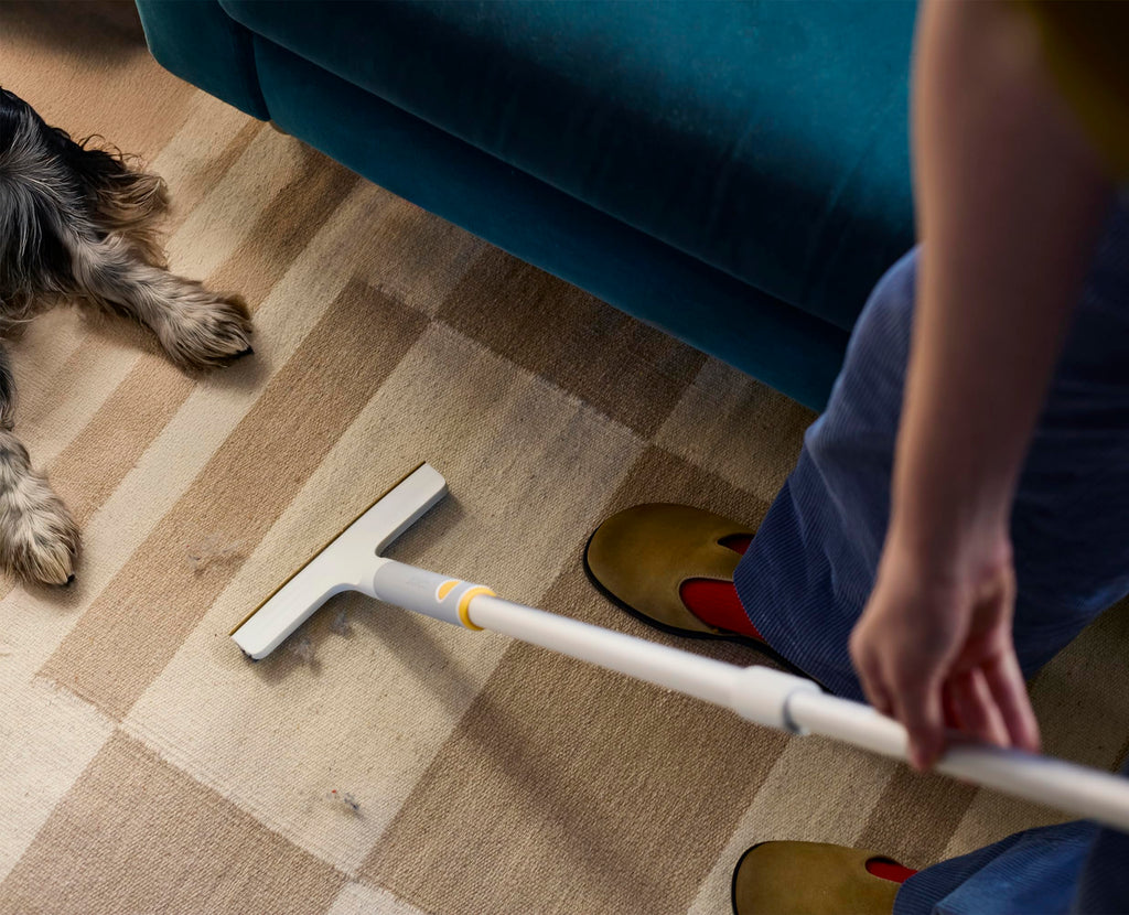 Joseph Joseph CleanTech 3-Piece Pet Hair Removal Tool Set, Manual Rake for Carpets and Upholstery with Extension Pole, Grey and Blue - Very Good