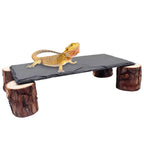 Komodo Basking Platform Ramp Large Brown Reptile Dock and Turtle Sunning Terrace Habitat Decor Accessory B00692BBA6 - Like New