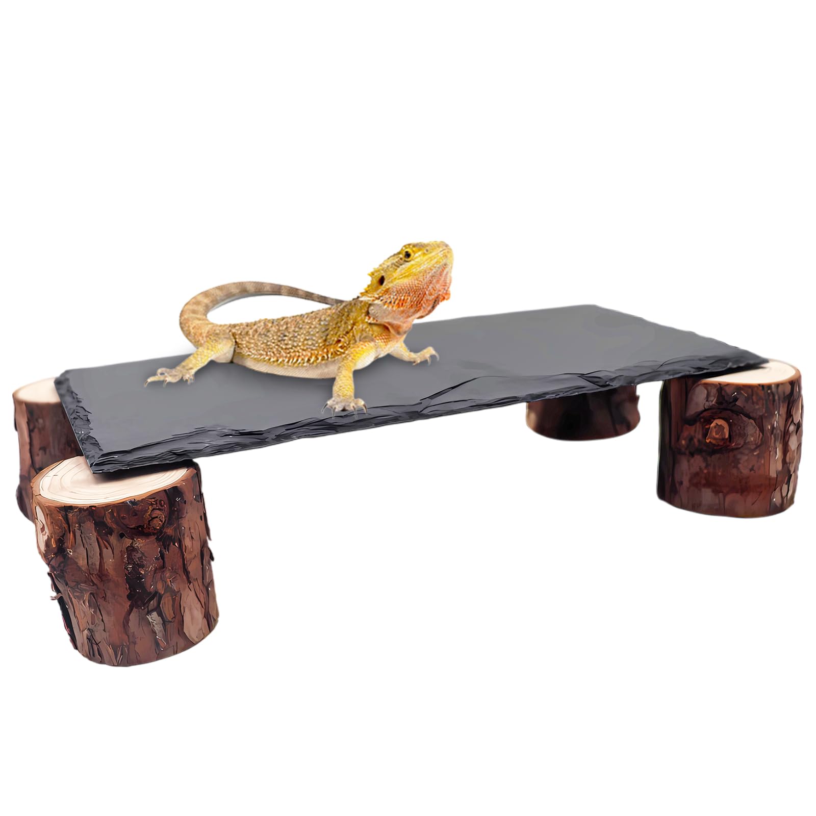 Komodo Basking Platform Ramp Large Brown Reptile Dock and Turtle Sunning Terrace Habitat Decor Accessory B00692BBA6 - Like New