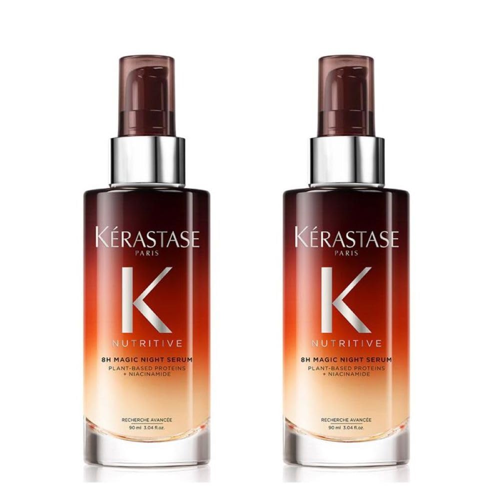 K'erastase Nutritive Nourishing Hair Serum with Niacinamide, Overnight Leave-In Treatment for Dry Hair, Lightweight and Non-Greasy, 8H Magic Night Serum, 90 ml