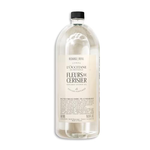 L'OCCITANE - Fleurs de Cerisier (Cherry Blossom) Shower Gel Refill - 500 ml - Fruity, floral and musky fragrance - Made in France