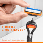 Gillette Fusion5 Men's Razor Blades Pack of 8 Refills - 5 Anti-Friction Blade Replacement Cartridges with Precision Trimmer - Bulk Pack