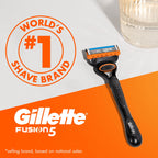 Gillette Fusion5 Men's Razor Blades Pack of 8 Refills - 5 Anti-Friction Blade Replacement Cartridges with Precision Trimmer - Bulk Pack