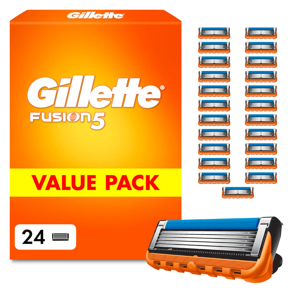 Gillette Fusion5 Men's Razor Blades Pack of 8 Refills - 5 Anti-Friction Blade Replacement Cartridges with Precision Trimmer - Bulk Pack